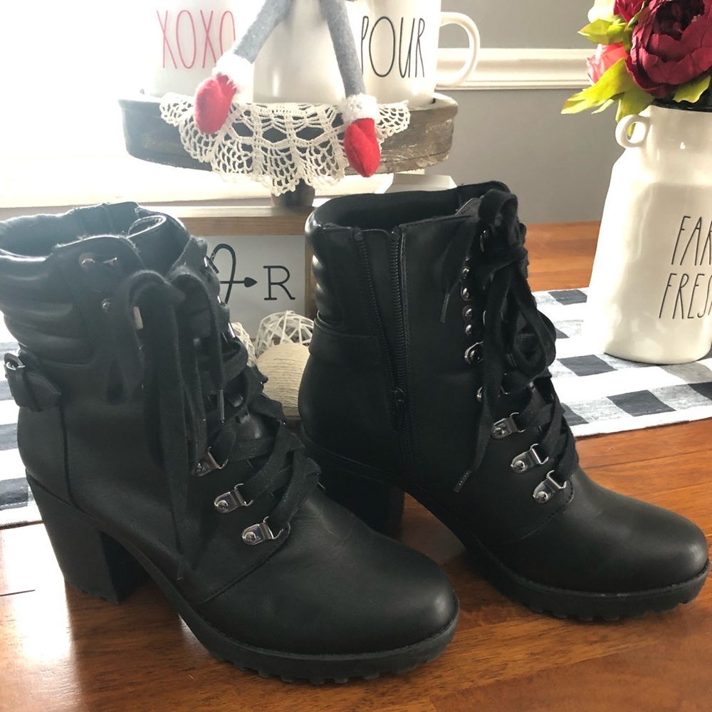 MIA heeled combat boots